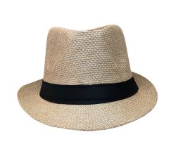 SOMBRERO FEDORA ALA CORTA DE CELULOSA  UNISEX 