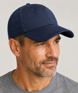 GORRA 6 GAJOS  DE GABARDINA ESMERILLADA  100% ALGODON CON CIERRE BROCHE METAL